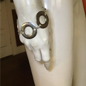 Silver Circle Link Bracelet one of a kind